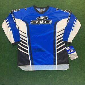 AXO Sports Motocross Jersey Blue Black White